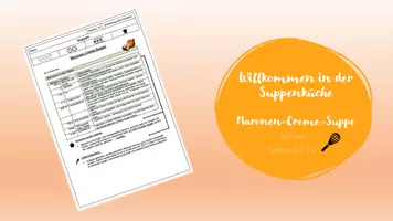 Vorschau - Arbeitsblätter - Willkommen in der Suppenküche - Maronen-Creme-Suppe - Deckblatt