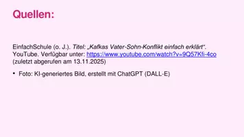 Vorschau - Präsentationen/Tafelbilder - Kafka und der Vater-Sohn-Konflikt in Brief und Verwandlung - Seite 2