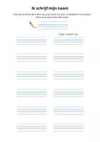 Voorbeeld - Naam in schrijfletters schrijven - Voorblad