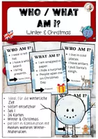 Vorschau - Arbeitsblätter - Who What am I Winter Christmas Englisch Sek I Speaking - Deckblatt