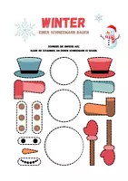 Vorschau - Mal- und Bastelvorlagen - Bastelvorlage „Einen Schneemann bauen“ - Seite 1