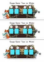 Vorschau - Spiele - Tiere im Winter: Escape Game / Escape Room & Suchsel - Sachunterricht - Kl. 2/3 - Seite 3