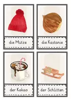 Vorschau - Bildkarten - Bildkarten WINTER – 32 Wortschatzkarten für DaZ & Grundschule (A1) - Seite 2