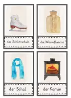 Vorschau - Bildkarten - Bildkarten WINTER – 32 Wortschatzkarten für DaZ & Grundschule (A1) - Seite 3