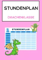 Vorschau - Anderer Materialtyp - Stundenplan für die Drachenklasse (editierbar) - Deckblatt
