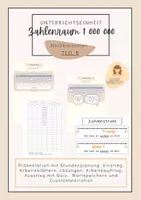 Vorschau - Stundenentwürfe - Nachbarzahlen I Nachbartausender I Zahlenraum 1000000 I Million - Deckblatt