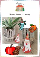 Vorschau - Arbeitsblätter - Nikolaus basteln – Vorlage zur kreativen Gestaltung des Nikolaus (Kunst / Basteln / Weihnachten) - Deckblatt