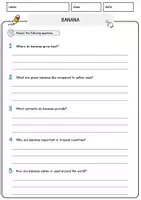 Vorschau - Arbeitsblätter - Banana Food Englisch Lesetext mit Richtig Falsch-, Multiple-Choice- und Offenen Fragen (Englisch Arbeitsblatt) - Seite 3