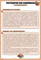 Vorschau - Arbeitsblätter - Kurzgeschichte - Merkmale und weitere Textsorten - Seite 1