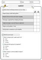 Vorschau - Arbeitsblätter - Burger Food Englisch Lesetext mit Richtig Falsch-, Multiple-Choice- und Offenen Fragen (Englisch Arbeitsblatt) - Seite 2