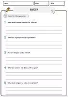 Vorschau - Arbeitsblätter - Burger Food Englisch Lesetext mit Richtig Falsch-, Multiple-Choice- und Offenen Fragen (Englisch Arbeitsblatt) - Seite 3