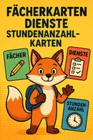Vorschau - Poster - Tagesplan & Fächerkarten-Set Fuchs-Klasse - Deckblatt