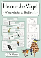 Vorschau - Arbeitsblätter - Heimische Vögel - Wissenskartei & Steckbrief-Vorlagen (2./3. Klasse) - Deckblatt