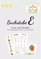 Vorschau - Spiele - Buchstabe E - lesen und schreiben - Deckblatt