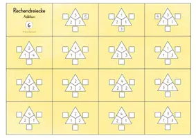 Vorschau - Arbeitsblätter - Rechendreiecke - Addition - Freiarbeit - Seite 1