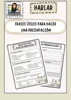 Vorschau - Arbeitsblätter - Frases útiles para hacer una presentación - Deckblatt
