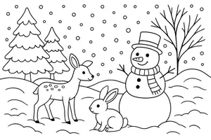 Vorschau - Arbeitsblätter - Ausmalbilder Winter - Seite 1