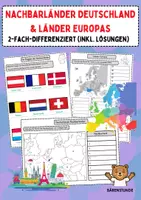 Vorschau - Arbeitsblätter - Länder Europas & Europäische Union: Bundle (2-fach-differenziert, inkl. Lösungen) - Seite 1