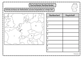 Vorschau - Arbeitsblätter - Nachbarländer Deutschland & Länder Europas (2-fach differenziert, inkl. Lösungen) - Seite 3