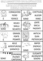 anteprima - Esercizi - Sheda didattica su AGGETTIVI: ispirata al Carnevale animali - Pagina 2