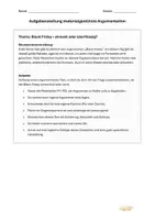 Vorschau - Klassenarbeiten - Klassenarbeit materialgestützte Argumentation Klasse 8/9: Black Friday - Seite 1