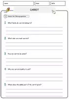 Vorschau - Arbeitsblätter - Carrot Food Englisch Lesetext mit Richtig Falsch-, Multiple-Choice- und Offenen Fragen (Englisch Arbeitsblatt) - Seite 3