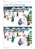 Vorschau - Arbeitsblätter - Winter | Spiele | Was fehlt und Unterschiede finden | DaF DaZ - Seite 2