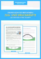 Vorschau - Arbeitsblätter - Technik - Zug- und Druckkräfte bei Brücken - Deckblatt