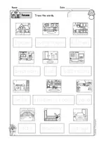 anteprima - Esercizi - English - Parts of a house (Rooms) - Worksheets - Pagina 1