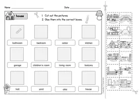 anteprima - Esercizi - English - Parts of a house (Rooms) - Worksheets - Pagina 2