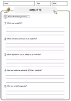 Vorschau - Arbeitsblätter - Omelette Food Englisch Lesetext mit Richtig Falsch-, Multiple-Choice- und Offenen Fragen (Englisch Arbeitsblatt) - Seite 3