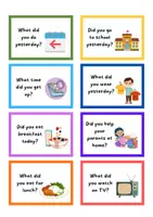 Vista previa - Tarjetas / Manipulativos - PAST SIMPLE Speaking cards - Tarjetas de conversación Inglés Primaria - página 2