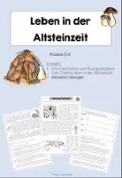 Vorschau - Arbeitsblätter - Leben in der Altsteinzeit - Deckblatt