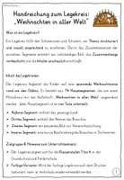 Vorschau - Mal- und Bastelvorlagen - Weihnachtsbräuche weltweit Klasse 1-4 LEGEKREIS (Weihnachten in aller Welt) - Seite 1