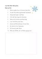Vorschau - Arbeitsblätter - 10 Lese-Mal-Blätter Winter - Seite 1