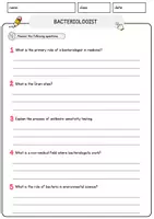Vorschau - Arbeitsblätter - Bacteriologist Jobs Englisch Leseverstehen mit Richtig-Falsch-, Multiple-Choice- und Offenen Fragen (Englisch Arbeitsblatt) - Seite 3
