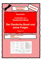 Vorschau - Arbeitsblätter - Der Deutsche Bund und seine Folgen - Arbeitsblätter zum Deutschen Bund - Deckblatt