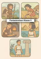 Vorschau - Arbeitsblätter - Fantasiereisen durch die Urgeschichte und Antike – 5 Epochen mit Lang- und Kurzversion (Klasse 5) - Seite 1