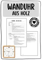 Vorschau - Stundenentwürfe - Wanduhr aus Holz – Planung - Deckblatt