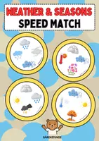 Vorschau - Stationenlernen - Speed Match - Weather & Seasons (Wortschatzspiel Englisch Grundschule) - Deckblatt