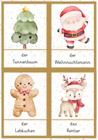 Vorschau - Bildkarten - Wortschatz Weihnachten/Winter Wortkarten - Seite 1