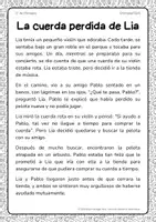 Vista previa - Hojas de trabajo - Lectura y actividades de comprensión | 1º de Primaria - página 1
