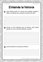 Vista previa - Hojas de trabajo - Lectura y actividades de comprensión | 1º de Primaria - página 2