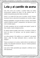 Vista previa - Hojas de trabajo - Lectura comprensiva para 1º de Primaria | Texto y actividades - página 1