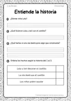 Vista previa - Hojas de trabajo - Lectura comprensiva para 1º de Primaria | Texto y actividades - página 2