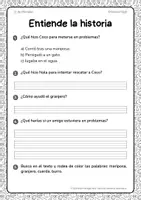 Vista previa - Hojas de trabajo - Lectura para trabajar la comprensión en 1º de Primaria - página 2