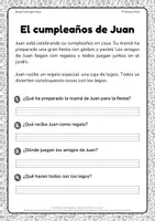 Vista previa - Hojas de trabajo - Lectura y actividades para 2º de Primaria - página 2