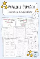 Vorschau - Arbeitsblätter - Geodreieck: Parallele Geraden - Tafelmaterial & Arbeitsblätter - Deckblatt