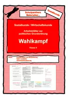 Vorschau - Arbeitsblätter - Wahlkampf - Arbeitsblätter zur politischen Grundordnung - Deckblatt