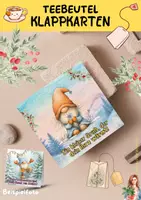 Vorschau - Mal- und Bastelvorlagen - Klappkarten für Teebeutel Wichtel Weihnachten Klasse 1 bis 8 - Seite 2